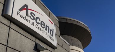 Ascend logo on the exterior of a branch