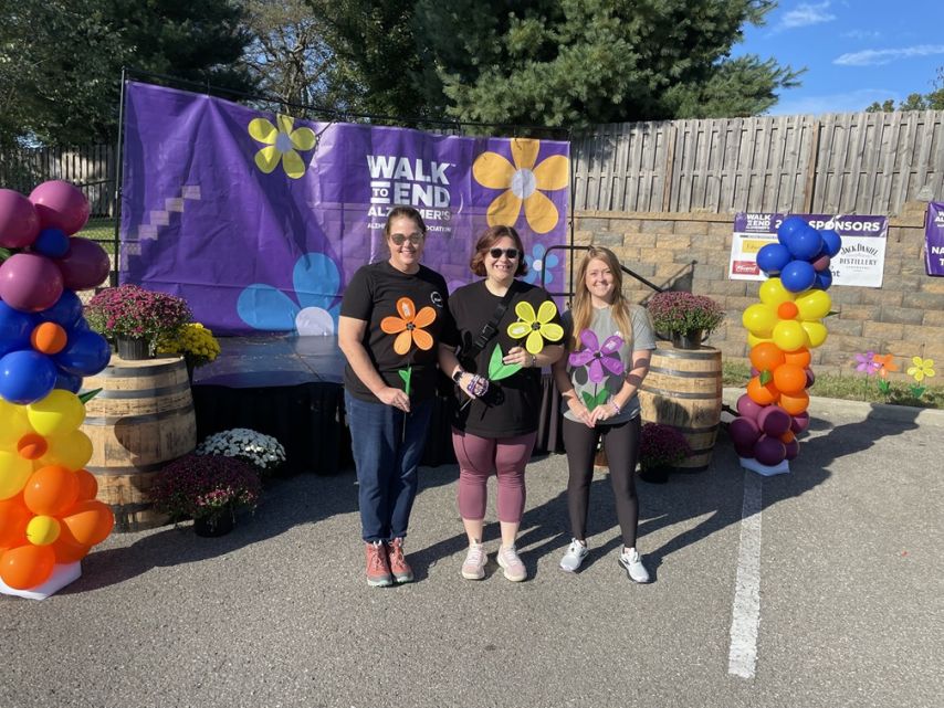 3 Ascend employees attend the Walk to End Alzheimers Event in Lynchburg, TN